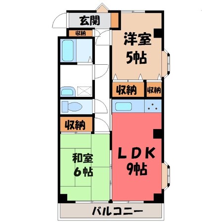 シティパルスギモトⅡ号棟の物件間取画像